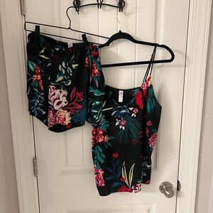 Floral Print Camisole and Shorts Pajama Set